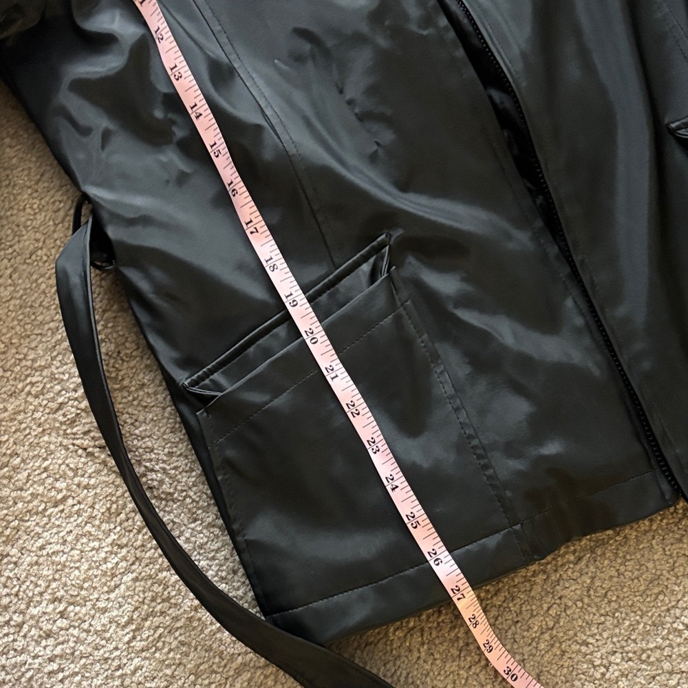 Giacca A Gallery Company: Black Coat with faux fur trim women’s size large - Picture 4 of 8